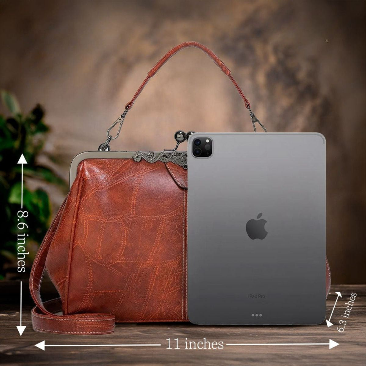 Vintage Handtas met Kliksluiting Retro Schoudertas Elegante Damestas Handgemaakt Stijlvol Accessoire | Sulvida