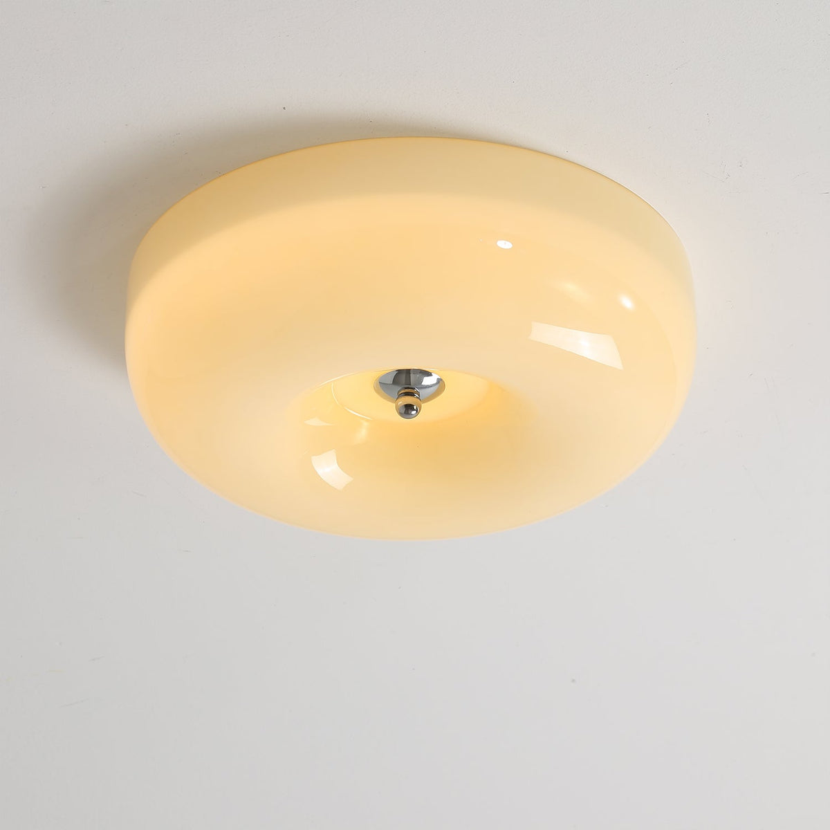 Plafondlamp met Gedraaid Glas en Chroom Moderne Verlichting Slaapkamer Woonkamer Hal 32 40 46 cm Diameter | Sulvida