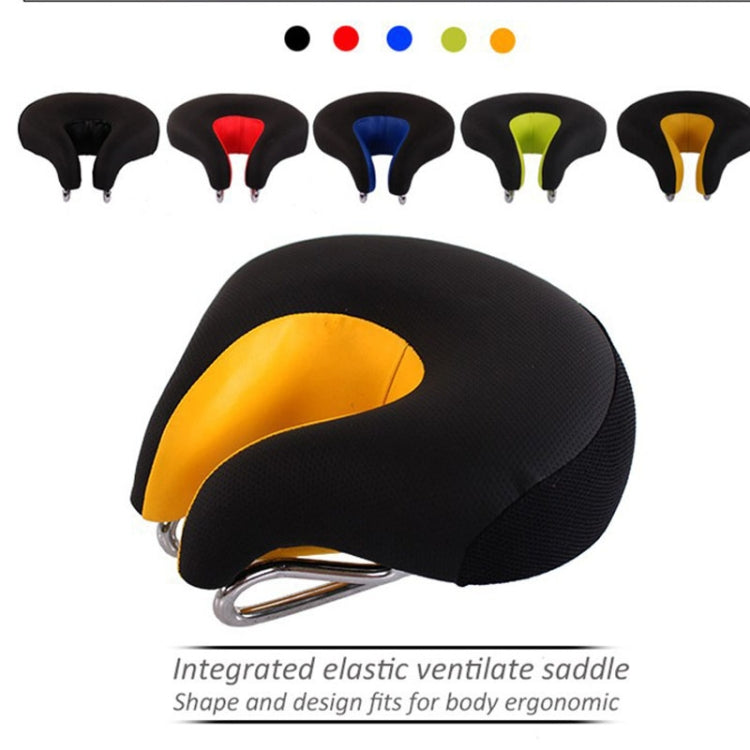 Ergonomisch fietszadel zonder neus met dikke zachte vulling voor MTB racefiets mountainbike comfort in blauw | Sulvida