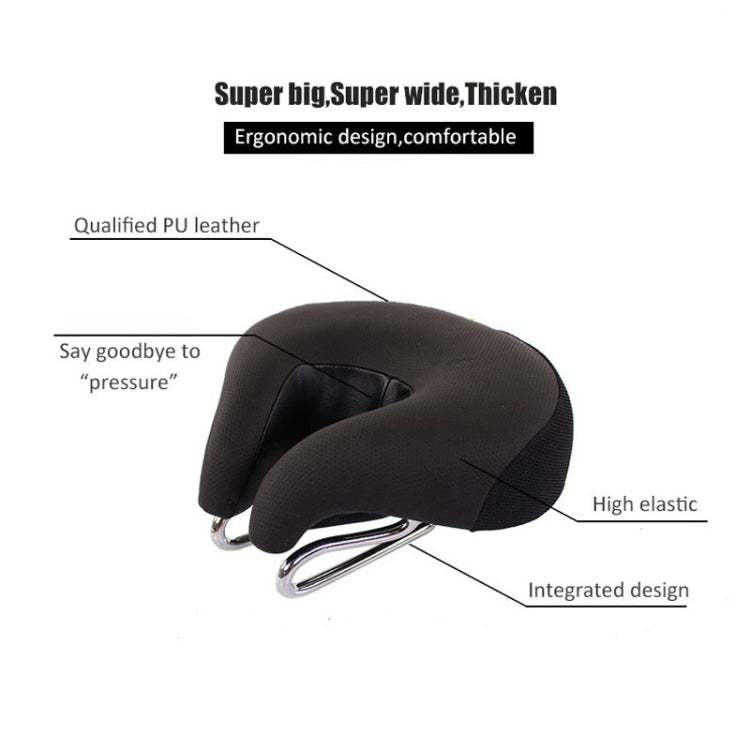 Ergonomisch fietszadel zonder neus met dikke zachte vulling voor MTB racefiets mountainbike comfort in blauw | Sulvida