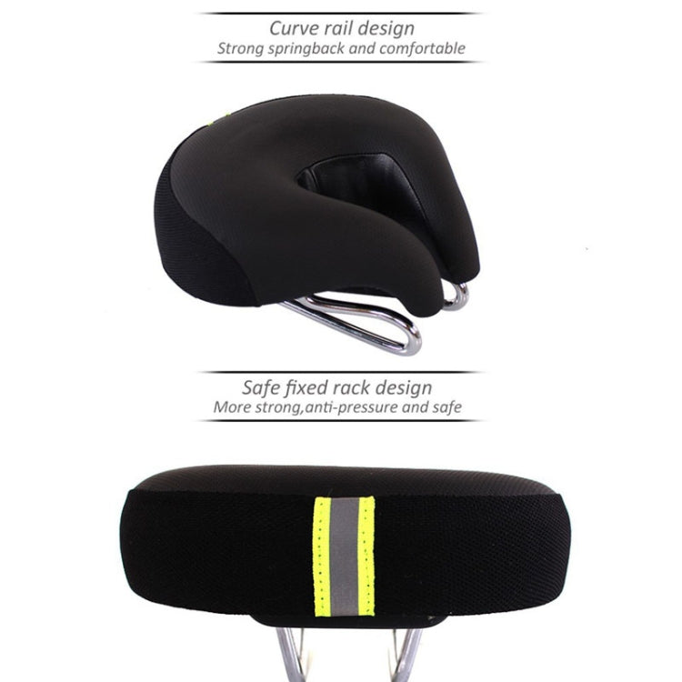 Ergonomisch fietszadel zonder neus met dikke zachte vulling voor MTB racefiets mountainbike comfort in blauw | Sulvida