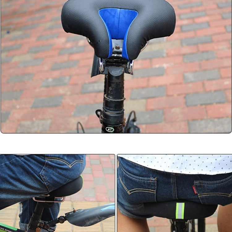 Ergonomisch fietszadel zonder neus met dikke zachte vulling voor MTB racefiets mountainbike comfort in blauw | Sulvida