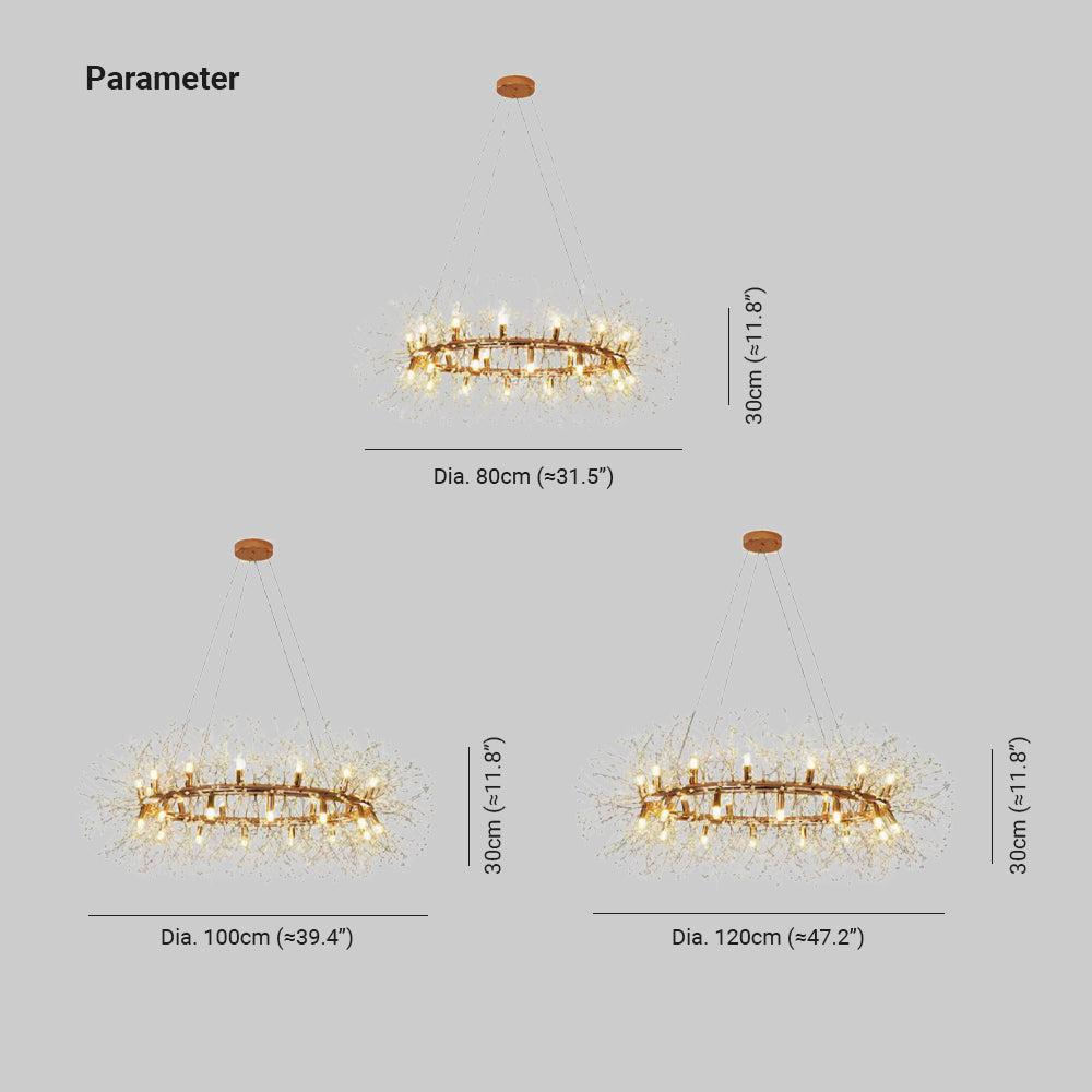 Kristallen Hanglamp LED Goudkleurig Metaal Luxe Kroonluchter Eettafel Woonkamer Plafondverlichting Design | Sulvida