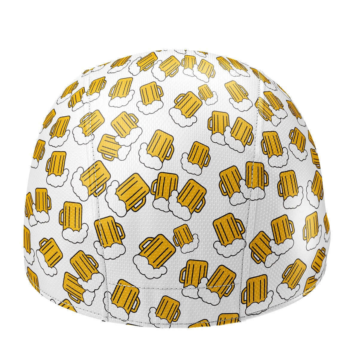 Fietspet met bier-thema grafische print wit pieksontwerp wielrencap sportief hoofddeksel cycling cap unisex | Sulvida