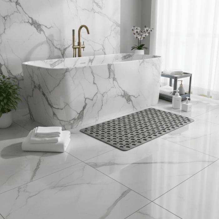 Antislip Badmat met Sneldrogende Afvoer – 60×90 cm Douchemat voor Veiligheid Hygiëne Comfort Badkamer | Sulvida