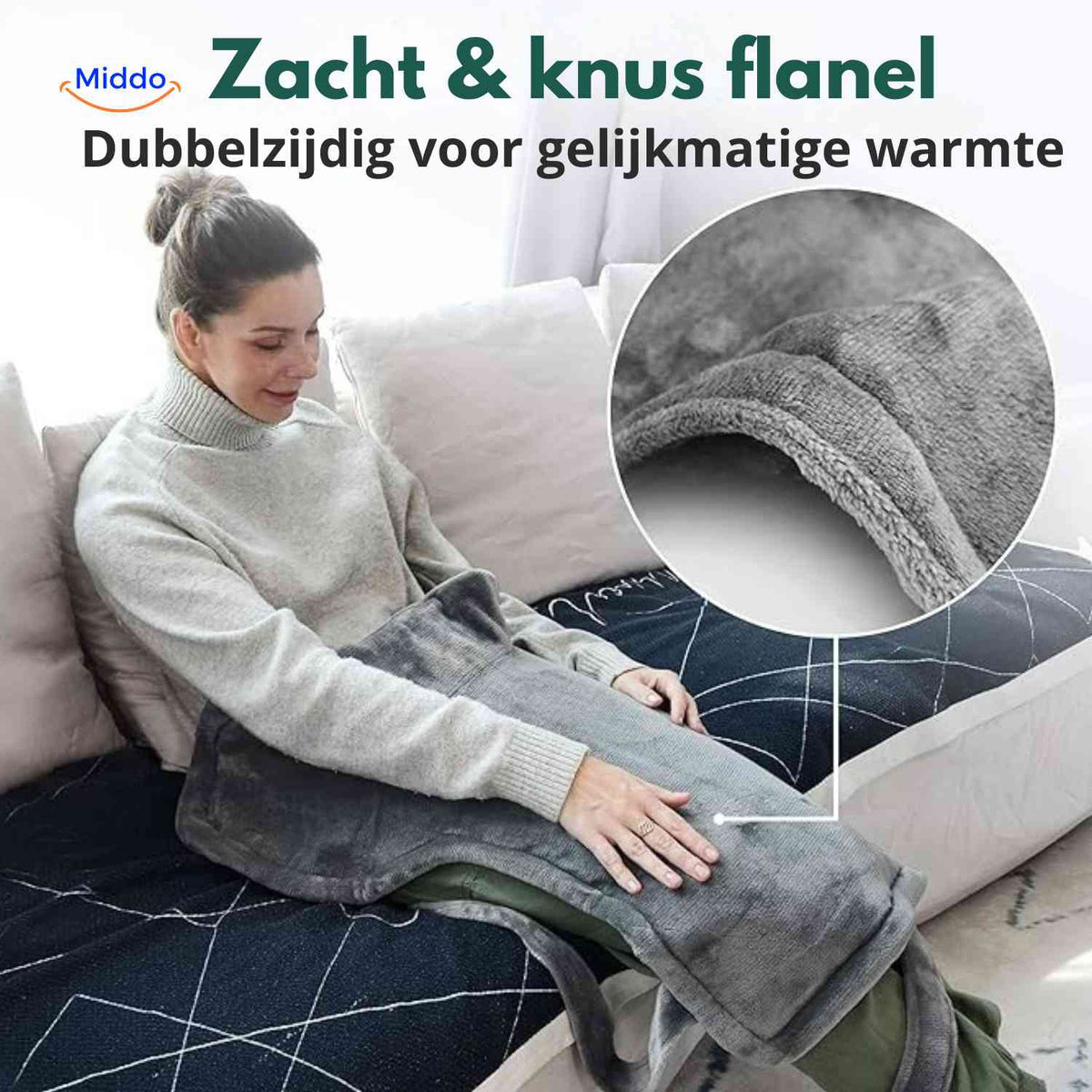 Verwarmde Neksjaal Elektrisch Grijs voor Schouders Nek Massage 6 Warmtestanden Verstelbaar Comfortabel | Sulvida