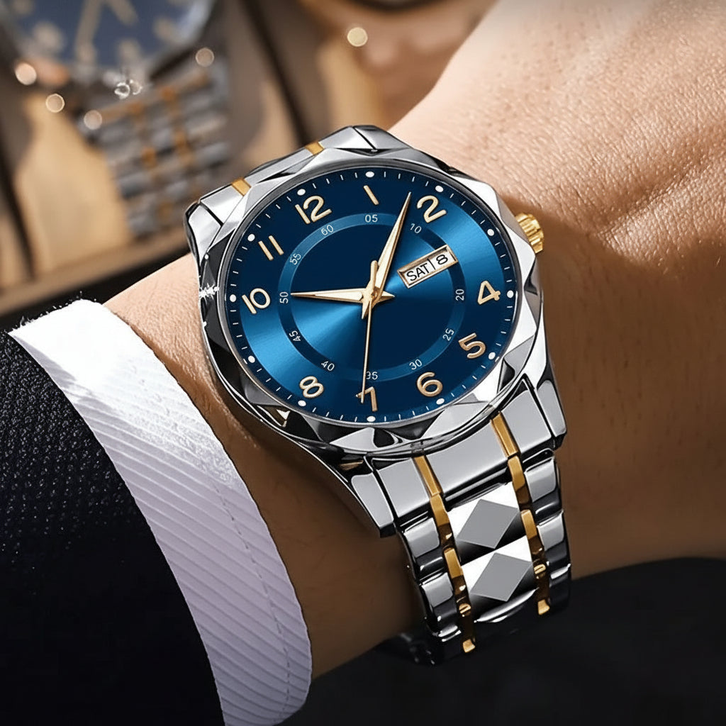 Sporthorloge Titanium Chronograaf Dubbel Display Alarm Lichtgevende Wijzers Duurzaam Dagelijks Gebruik | Sulvida