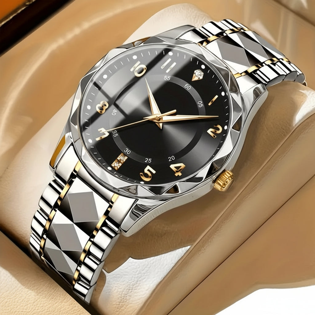 Sporthorloge Titanium Chronograaf Dubbel Display Alarm Lichtgevende Wijzers Duurzaam Dagelijks Gebruik | Sulvida