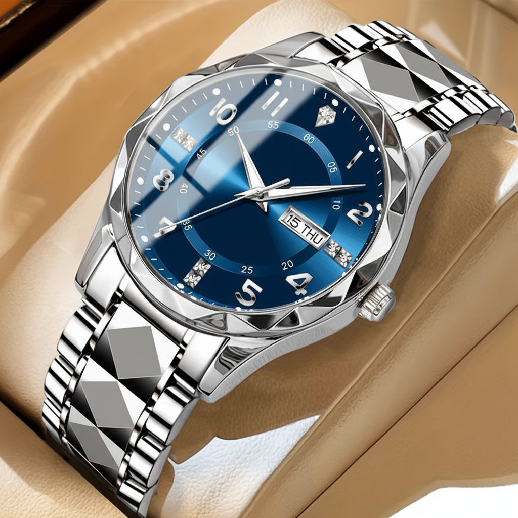 Sporthorloge Titanium Chronograaf Dubbel Display Alarm Lichtgevende Wijzers Duurzaam Dagelijks Gebruik | Sulvida