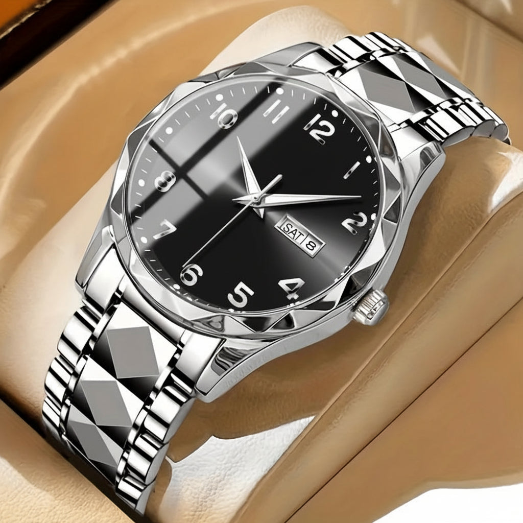 Sporthorloge Titanium Chronograaf Dubbel Display Alarm Lichtgevende Wijzers Duurzaam Dagelijks Gebruik | Sulvida