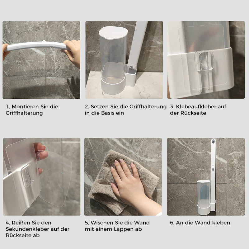Wegwerp WC-Borstel met Wegwerpkoppen – Hygiënische Toiletreiniging zonder Bacteriecontact – Eenvoudig Klik & Weg Systeem voor Praktische Toiletschoonmaak | Sulvida