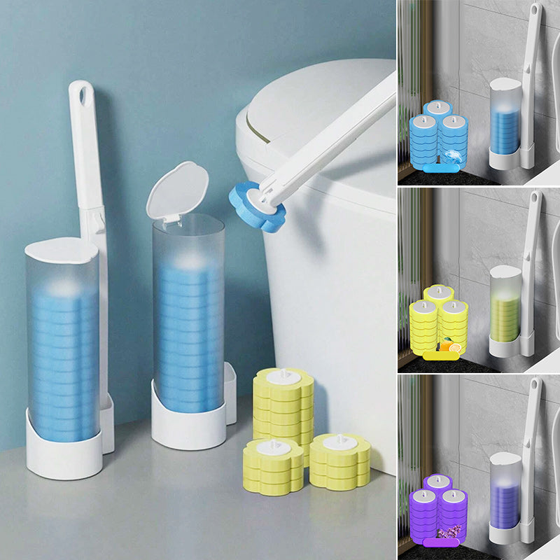Wegwerp WC-Borstel met Wegwerpkoppen – Hygiënische Toiletreiniging zonder Bacteriecontact – Eenvoudig Klik & Weg Systeem voor Praktische Toiletschoonmaak | Sulvida