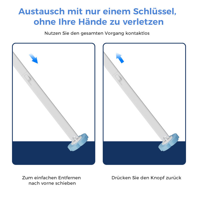Wegwerp WC-Borstel met Wegwerpkoppen – Hygiënische Toiletreiniging zonder Bacteriecontact – Eenvoudig Klik & Weg Systeem voor Praktische Toiletschoonmaak | Sulvida