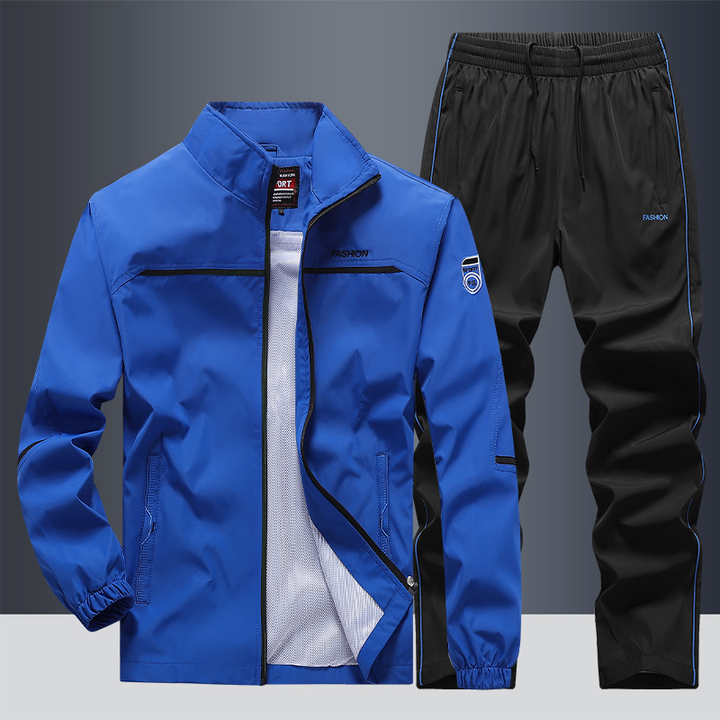 Heren Trainingspak Tweedelig Navy Blauw Rood Grijs Zwart S M L XL 2XL 3XL Sportkleding Set Joggingpak | Sulvida