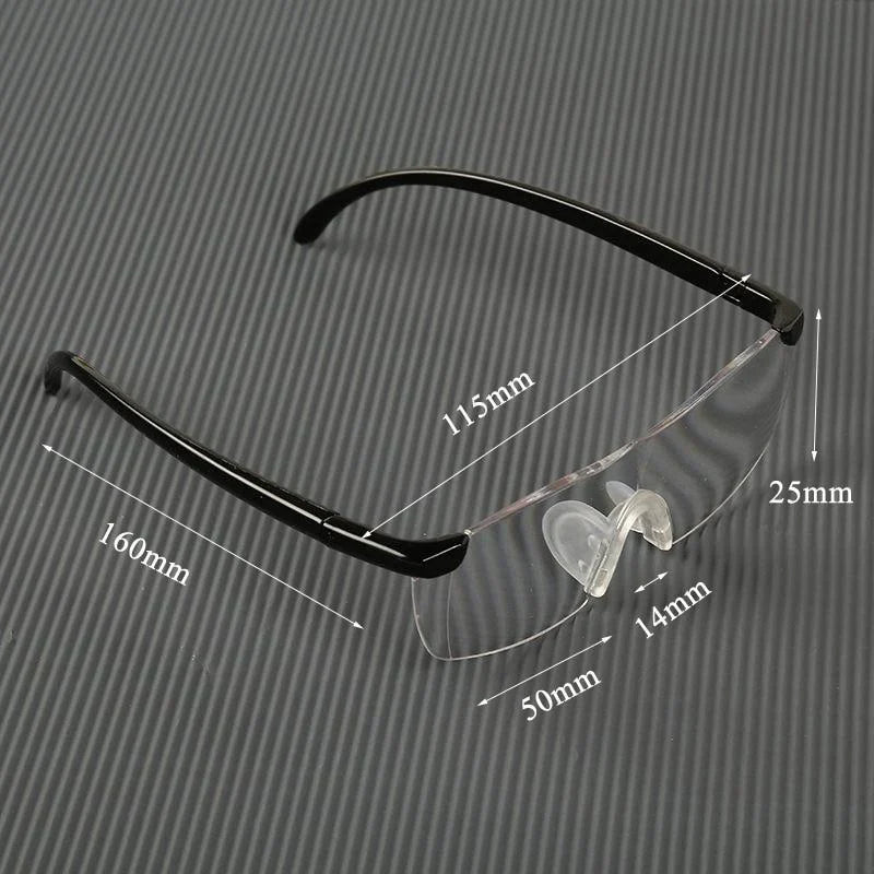 Vergrotingsbril 250% Zoom Handsfree Leesbril met Optische Kwaliteit Glazen voor Naaldwerk en Precisiewerk | Sulvida