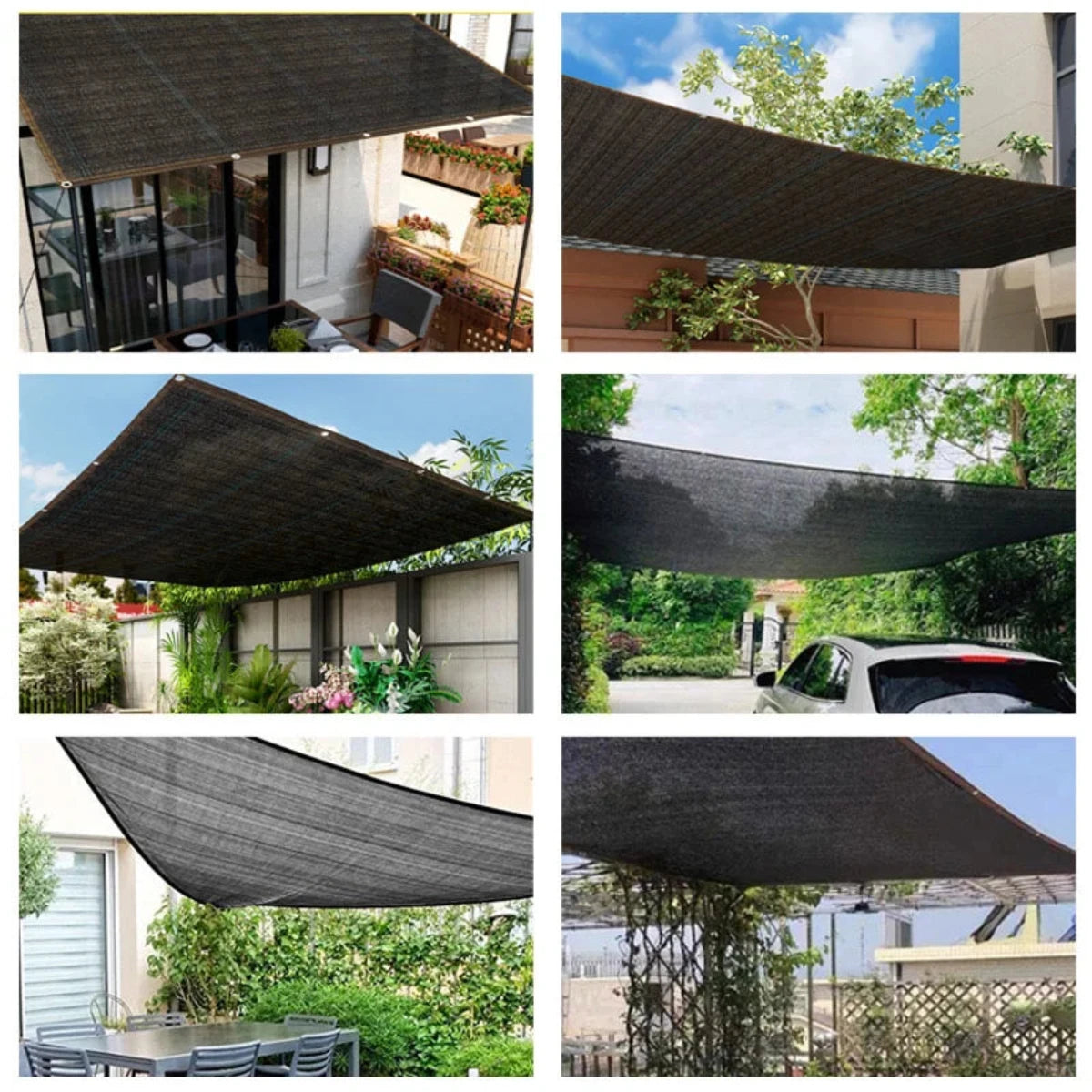 UV-Beschermingsnet voor Tuin en Terras – Duurzaam Schaduwdoek met Roestvrije Ogen voor Optimale Zonwering op Balkon en Terras | Sulvida