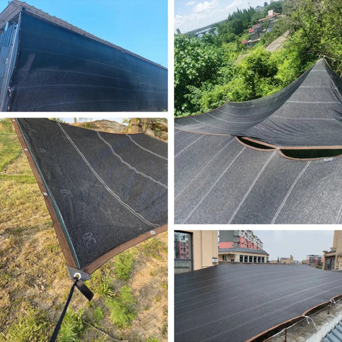 UV-Beschermingsnet voor Tuin en Terras – Duurzaam Schaduwdoek met Roestvrije Ogen voor Optimale Zonwering op Balkon en Terras | Sulvida