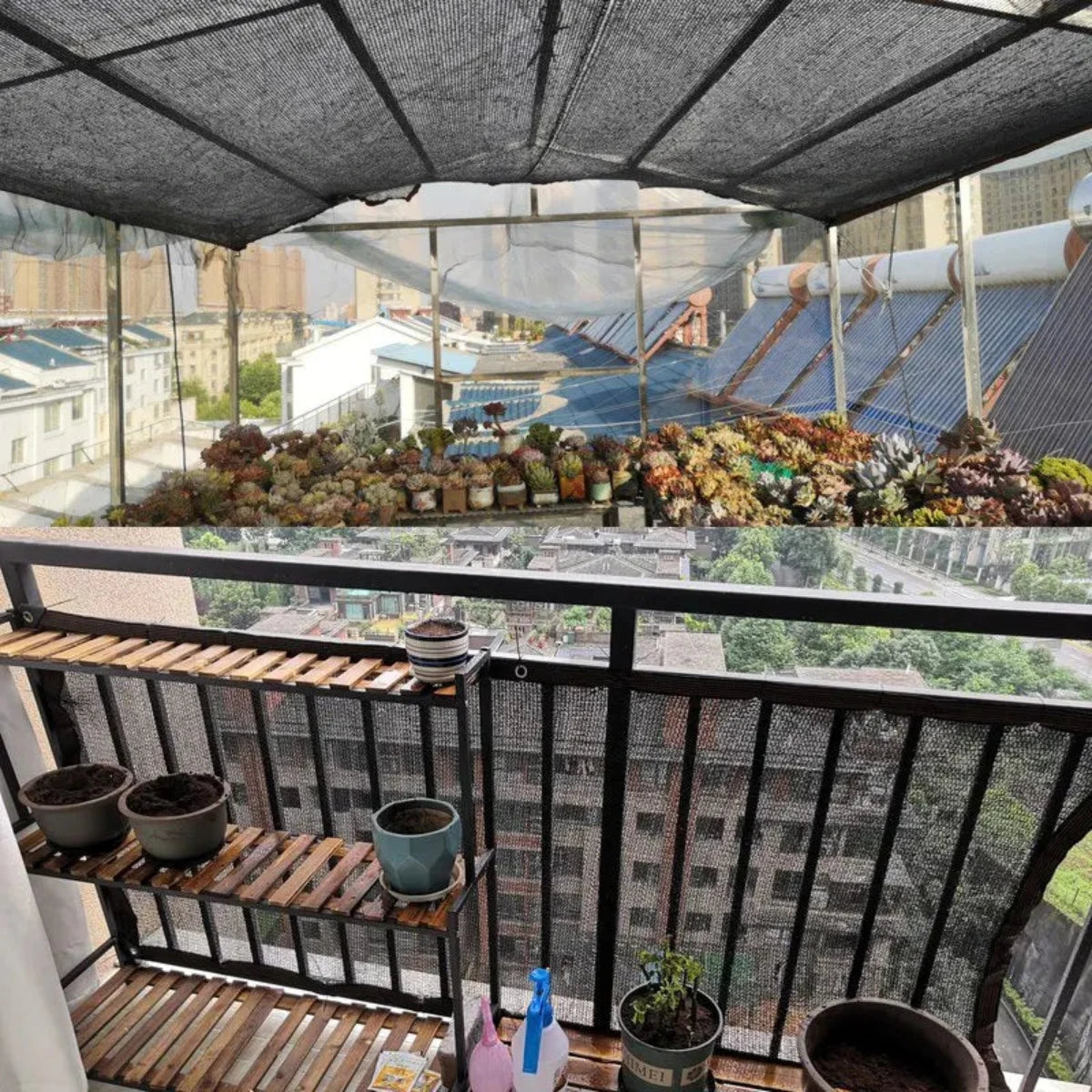 UV-Beschermingsnet voor Tuin en Terras – Duurzaam Schaduwdoek met Roestvrije Ogen voor Optimale Zonwering op Balkon en Terras | Sulvida