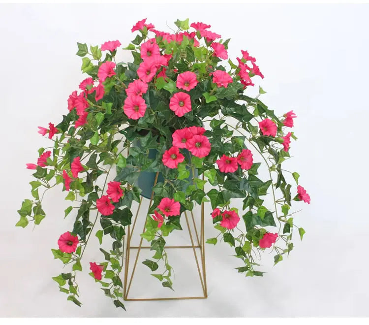 Branche artificielle Rosée du matin résistante aux UV 65cm en soie, 18 fleurs, fleurs artificielles réalistes, décoration d’intérieur et d’extérieur | Sulvida