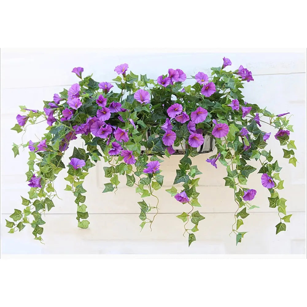 Branche artificielle Rosée du matin résistante aux UV 65cm en soie, 18 fleurs, fleurs artificielles réalistes, décoration d’intérieur et d’extérieur | Sulvida