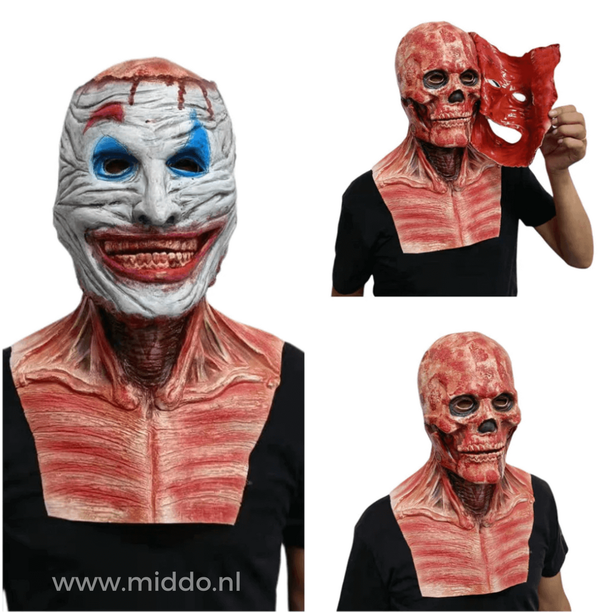 Halloween Masker Peel-Off Afneembaar Volledig Gezicht Latex Horror Griezel Realistisch Effectmasker Kostuum | Sulvida