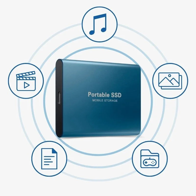 Externe SSD 128GB USB 3.1 Draagbare Harde Schijf voor Snelle Gegevensoverdracht Plug-and-Play Compatibel met Windows Mac Linux | Sulvida