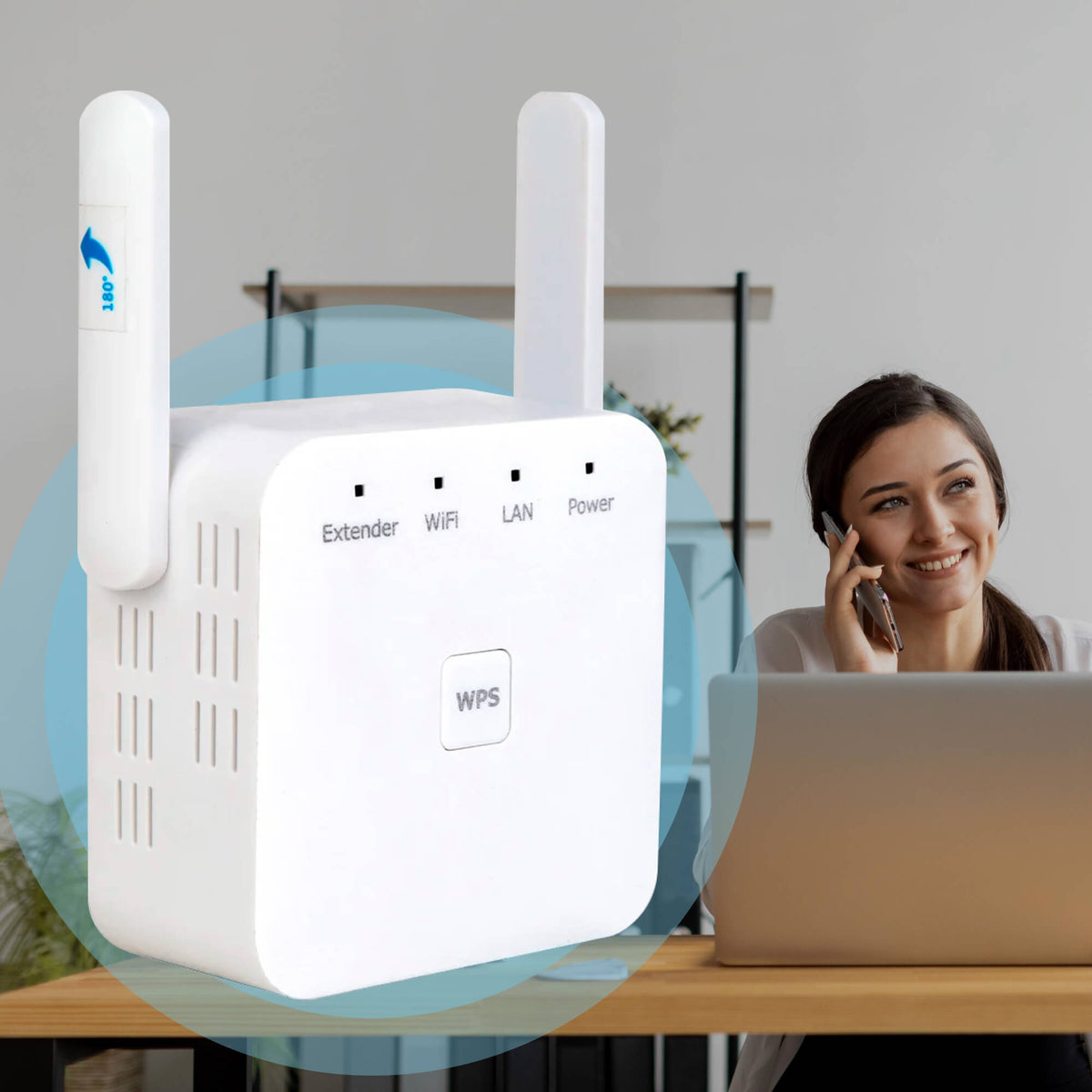 Dualband-WLAN-Signalverstärker, kabelloser Heimnetzwerk-Reichweitenverstärker, Mesh-Repeater, Router-Extender | Sulvida