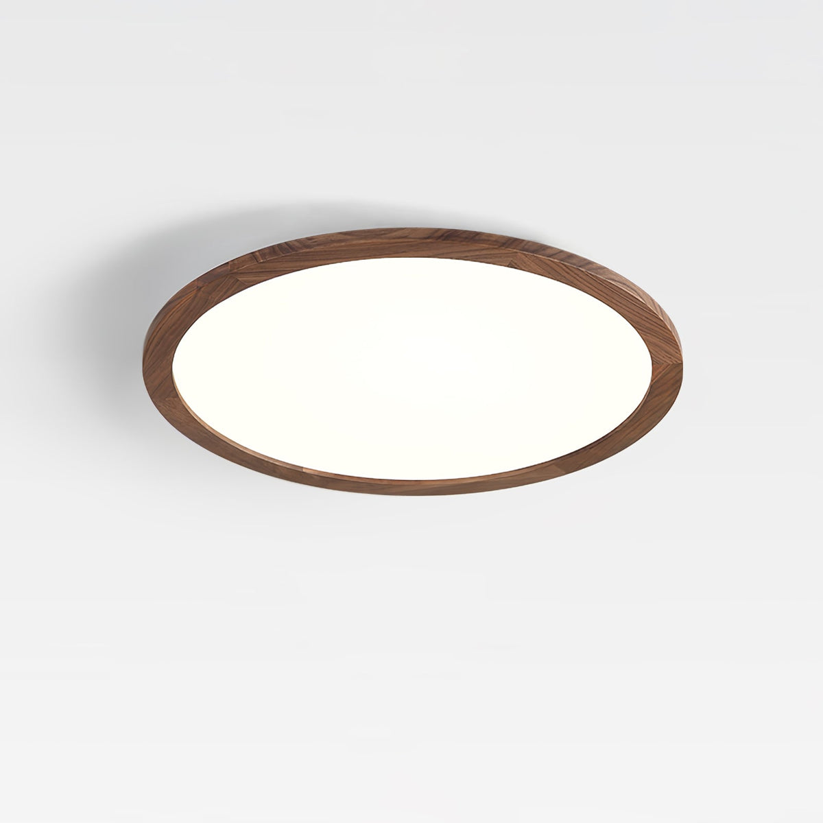 Ultradunne Ronde Plafondlamp Notenhout-Look LED Verlichting Warm Licht Woonkamer Slaapkamer Modern Design Plafond | Sulvida