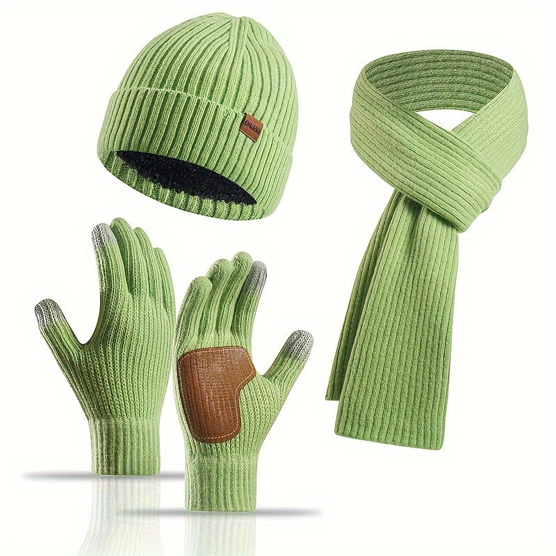 Unisex Winterset met Gebreide Muts Sjaal Handschoenen – Warm Comfortabel Accessoire voor Koude Dagen | Sulvida