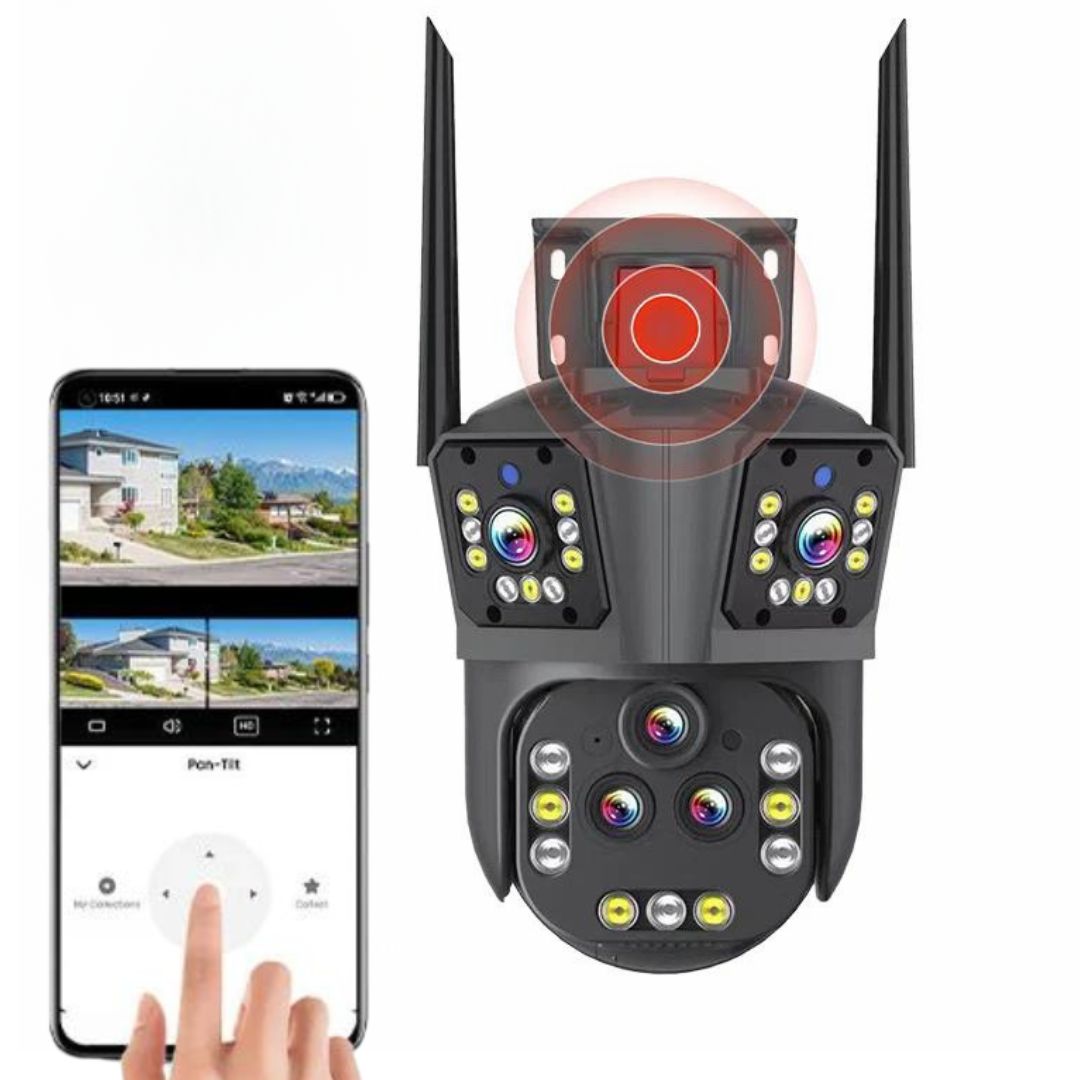 Überwachungskamera mit 20MP, 20-fachem optischem Zoom und Nachtsicht, WLAN-Überwachung für Innen- und Außenbereiche, wasserdicht | Sulvida