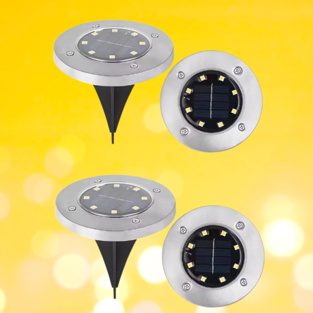 Solar LED-Tuinlampen voor Tuin en Gazon 4-Set Zonne-Energie Padverlichting Buitenlampen Sfeerverlichting | Sulvida