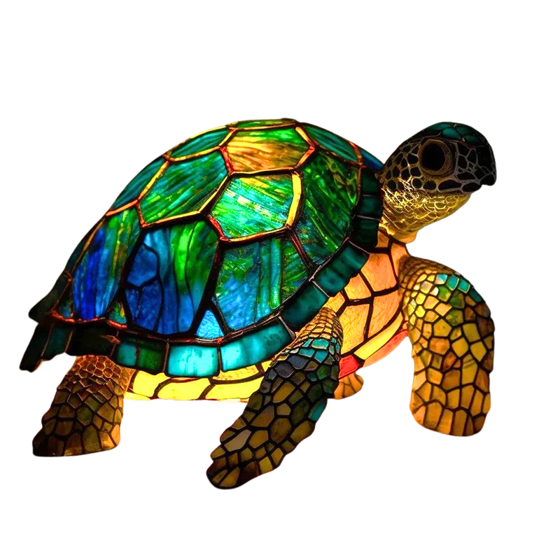 Ocean Schildpad Solar Dierenlamp | Handgemaakte Solarlamp met Warm LED-licht voor Tuin, Balkon en Terras | Unieke Tuindecoratie met Schildpaddesign | Batterij- of USB-Voeding | Sulvida