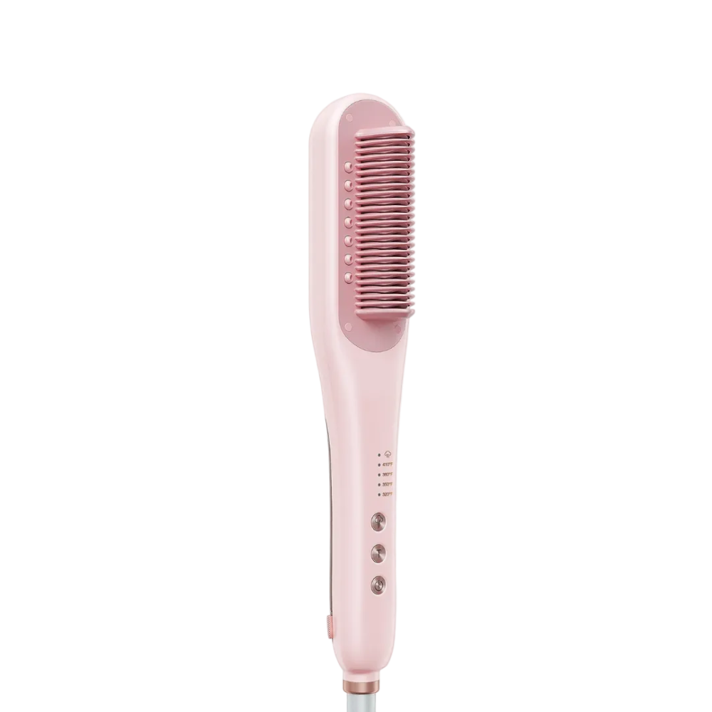 Brosse lissante à vapeur pour boucles lisses, brosse soufflante pour coiffage à chaud, soin capillaire anti-frisottis, outil de coiffage | Sulvida
