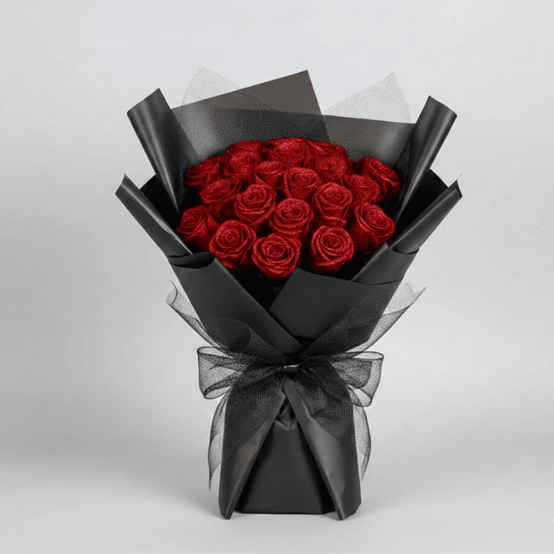 Rose stabilisée dans de l’acrylique pour une décoration romantique, fleur élégante, beauté éternelle, exclusive | Sulvida