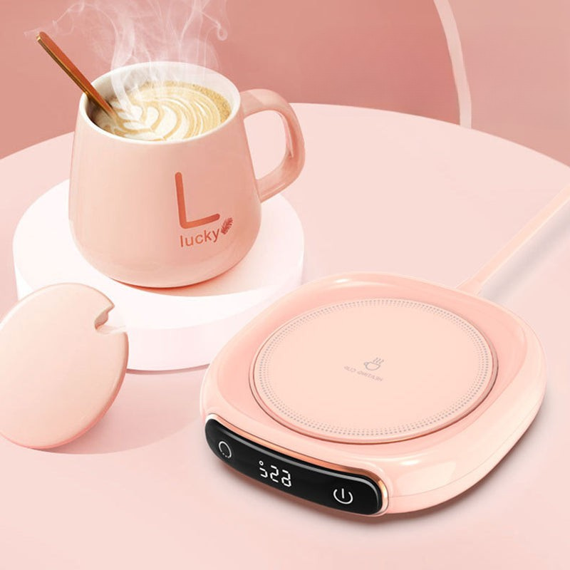 Chauffe-boisson USB rond et compact pour café et thé, bureau et télétravail, garde les boissons au chaud, chauffe-tasse | Sulvida