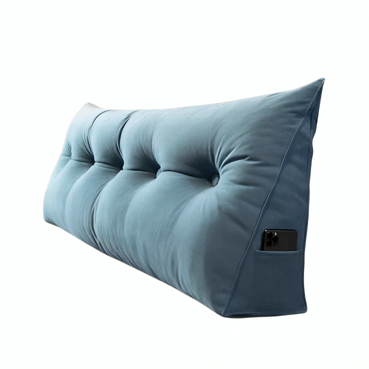 Ergonomisch Hoofdbordkussen Katoen-Schuim Comfort Rugsteun Bed Lezen Ontspannen Relaxen Slaapkamer Zacht | Sulvida