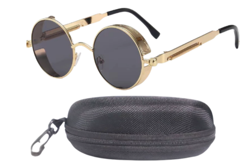 Ronde Zonnebril met Gepolariseerde Glazen Metalen Frame Vintage Steampunk Stijl Unisex UV400 Bescherming | Sulvida