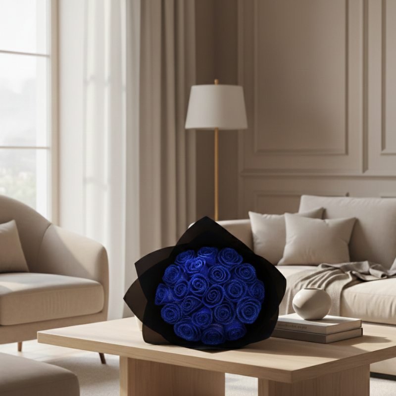 Rose stabilisée dans de l’acrylique pour une décoration romantique, fleur élégante, beauté éternelle, exclusive | Sulvida