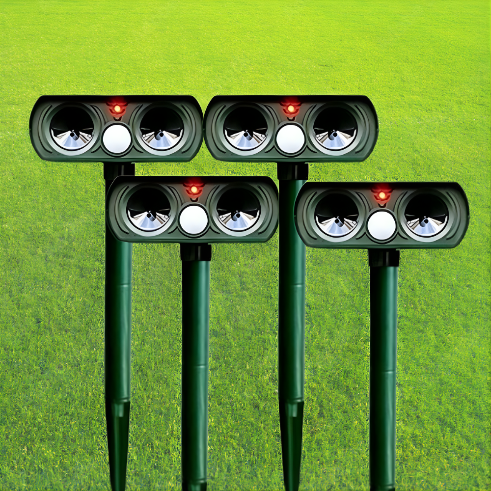 Solar Tiervertreiber Ultraschall 8–10m IP66 13,5–45,5kHz Garten