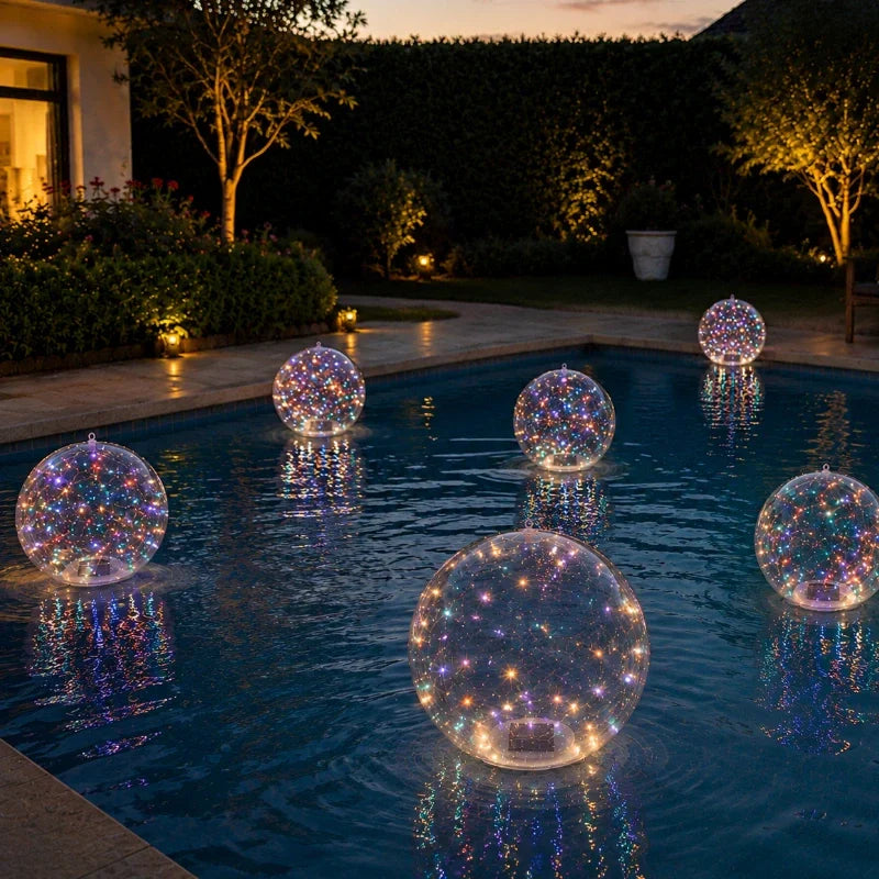 Solarlamp Zwevend Tuinlicht Waterdicht IP68 Veelkleurig LED Zwembadverlichting Hangbaar Terras Tuin Sfeer | Sulvida