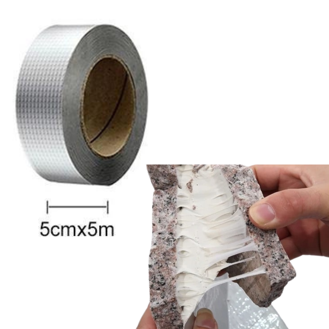 Waterdicht Reparatietape Zelfklevend Afdichtingstape Lekstop 5cm 10cm 15cm Compleetset Zilver Robuust | Sulvida
