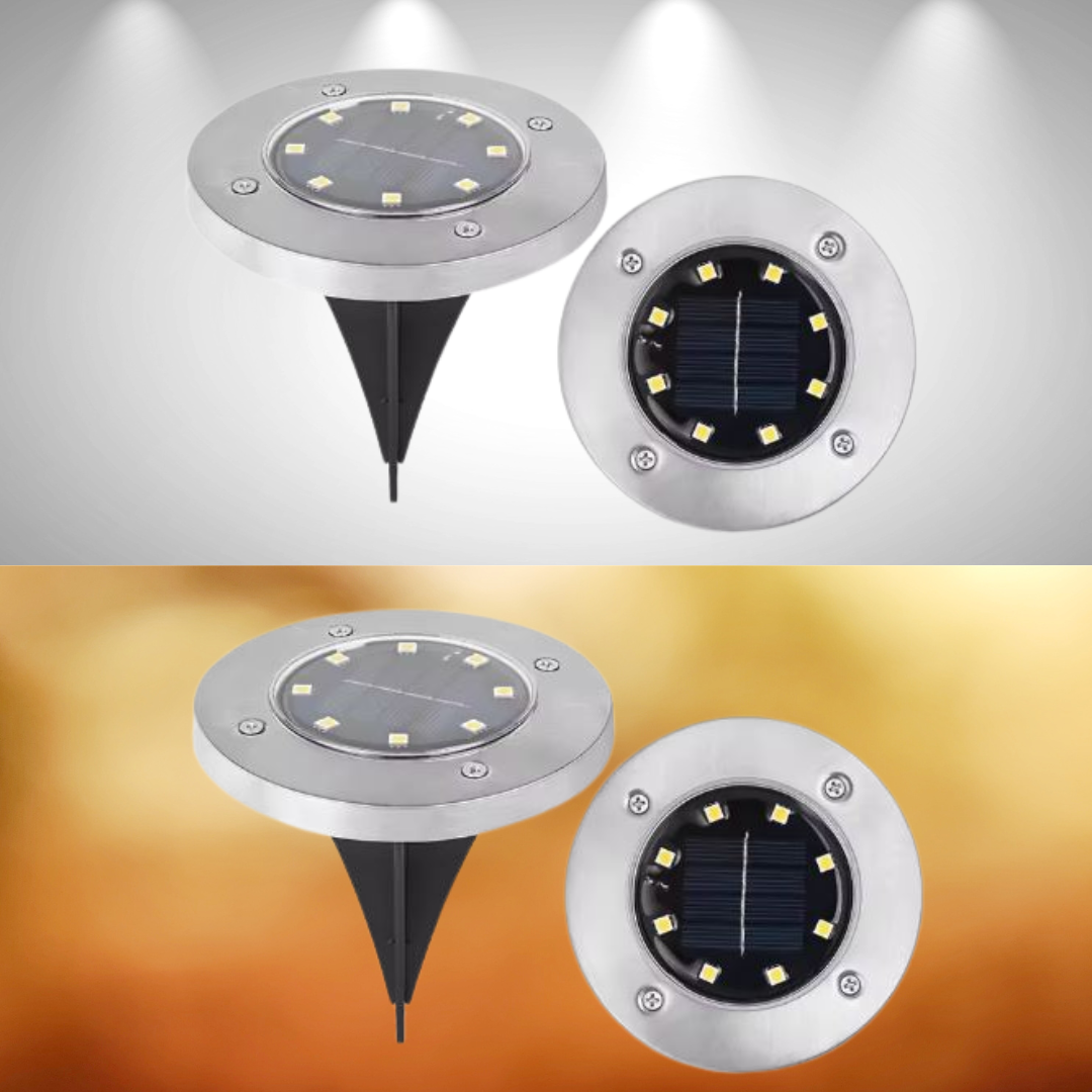 Solar LED-Tuinlampen voor Tuin en Gazon 4-Set Zonne-Energie Padverlichting Buitenlampen Sfeerverlichting | Sulvida