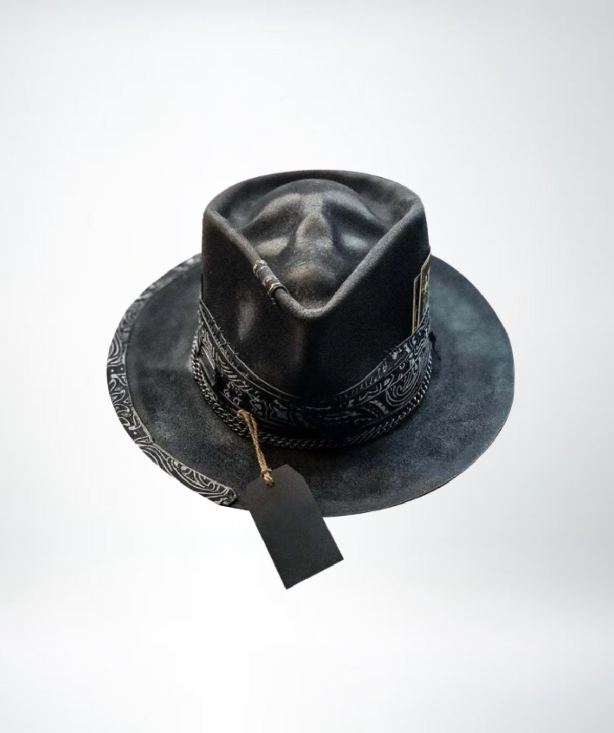 Handgemaakte Vilten Hoed met Schedelmotief Raven Festivalaccessoire Rock-Stijl Gothic Festival Hoofddeksel | Sulvida