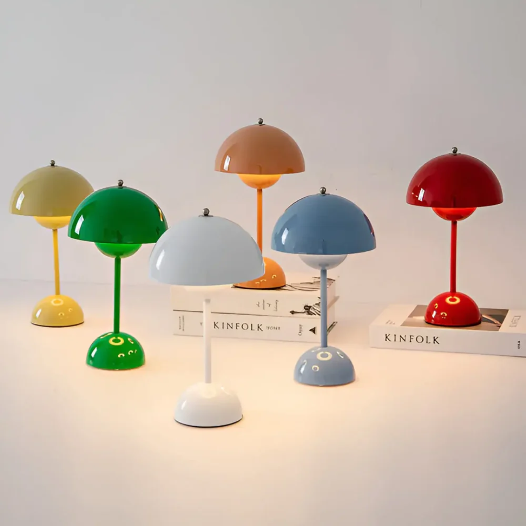Draadloze design tafellamp met dimfunctie en touchbediening voor sfeervolle woonkamer slaapkamer balkon terras decoratieve bureaulamp | Sulvida