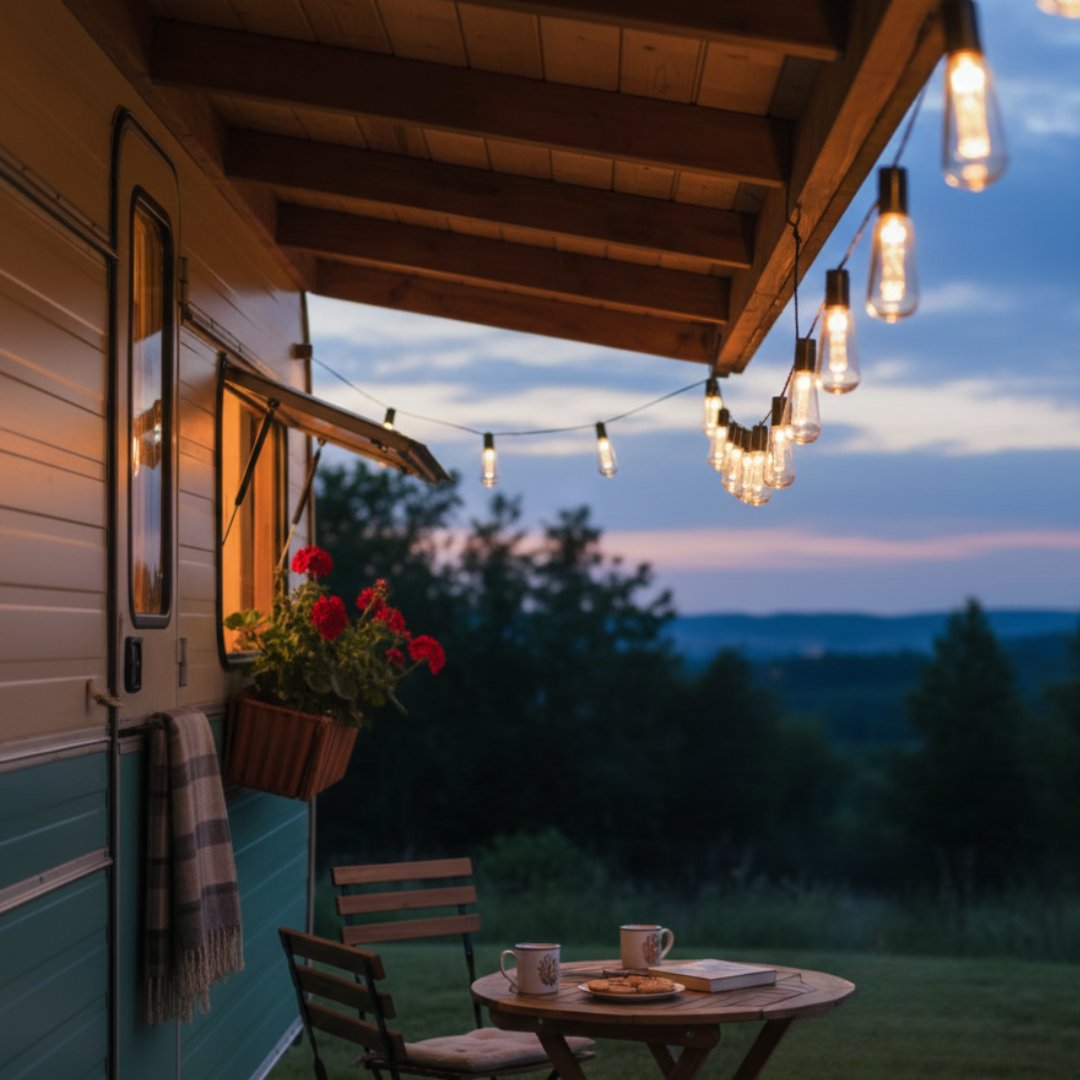 Solar Lichtsnoer voor Buiten 10 m 40 LED's Vintage Sfeerverlichting Waterdicht IP65 Camping Tuin Terras Feest | Sulvida