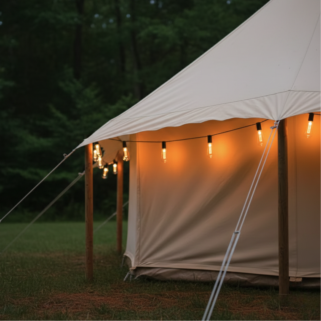 Solar Lichtsnoer voor Buiten 10 m 40 LED's Vintage Sfeerverlichting Waterdicht IP65 Camping Tuin Terras Feest | Sulvida