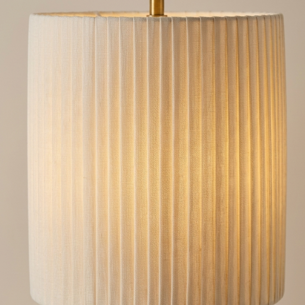 Stoffen Staande Lamp Hout Metaal 130cm E27 LED Dimbaar Sfeerlicht Woonkamer Leeshoek Scandinavisch Design | Sulvida
