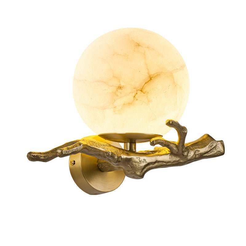 Wandlamp Marmer Koper LED 30 cm Scandinavisch Design Sfeerlamp Woonkamer Interieur Moderne Wandverlichting | Sulvida