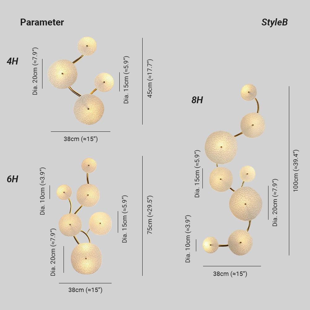 Wandlamp Keramiek Lotusbloem met Metalen Connector voor Slaapkamer Woonkamer Warm Licht Wandverlichting IP20 G4 | Sulvida