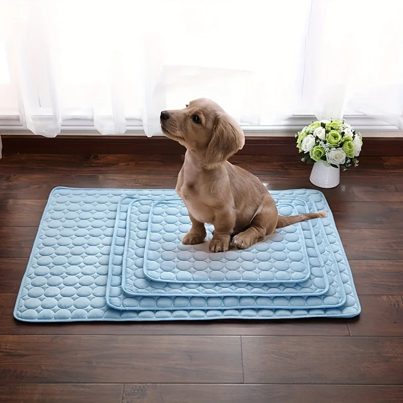 Koelmat voor Hond en Kat Zomer Ademend IJszijde 50x80cm Verkoeling Huisdier Koelte Ligmat Kussen Slaapmat | Sulvida